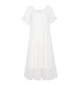 PRDN121100088 短袖網紗睡裙女夏甜美宮廷風睡衣寬松大碼蕾絲公主可外穿家居服秋