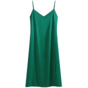 PRDN121100090 吊帶睡裙女夏仿真絲宮廷風家居服V領舒適冰絲睡衣透氣長款吊帶裙