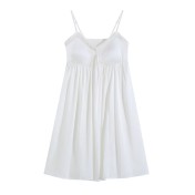 PRDN121100098 吊帶睡裙女夏季冰絲綢甜辣純欲印花法式睡衣裙帶胸墊可外穿家居服