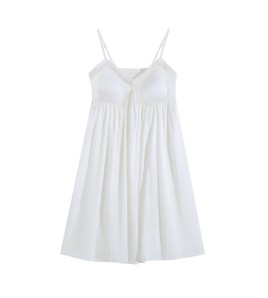 PRDN121100098 吊帶睡裙女夏季冰絲綢甜辣純欲印花法式睡衣裙帶胸墊可外穿家居服