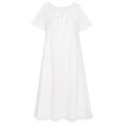 PRDN121100108 短袖睡裙女夏棉宮廷風氣質蕾絲睡衣甜美寬松大碼舒適可外穿家居服