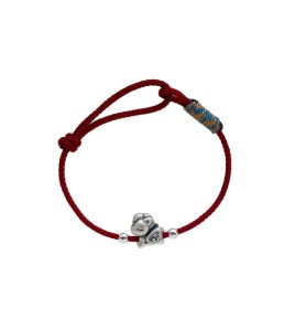 SATN122100002 S999足銀小馬紅繩手鏈女新中式設計生肖本命年編織手繩馬年手飾