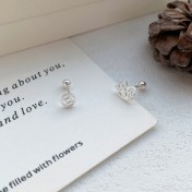 SATN122100004 S999足銀鏤空木馬銅錢耳釘女簡約可愛輕奢新中式本命年生肖馬耳環