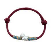 SATN122100005 S999足銀馬上有錢編織紅繩手鏈女新中式設計生肖本命年馬年手飾