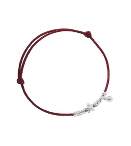 SATN122100012 S925純銀小福星盤纏紅繩手鏈女本命年氣質百搭手繩新年氛圍感手飾