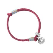 SATN122100013 S999足銀柿柿如意紅繩手鏈女復古國風手工編織手繩新中式輕奢手飾