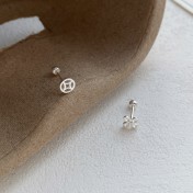 SATN122100016 S999足銀有錢花耳釘小眾設計氣質簡約本命年耳環氣質簡約ins耳飾