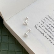 SATN122100016 S999足銀有錢花耳釘小眾設計氣質簡約本命年耳環氣質簡約ins耳飾