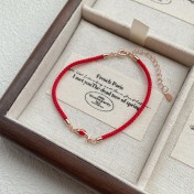 SATN122100018 925純銀故宮上岸錦鯉好運手鏈小眾設計輕奢新中式紅繩中國風手環