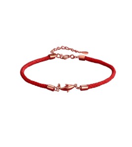 SATN122100018 925純銀故宮上岸錦鯉好運手鏈小眾設計輕奢新中式紅繩中國風手環