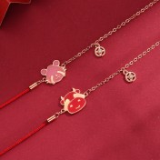 SATN122100021 新款十二生肖紅繩手鏈S925銀國潮溫變本命年簡約中國風蛇年手飾品