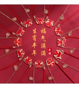 SATN122100021 新款十二生肖紅繩手鏈S925銀國潮溫變本命年簡約中國風蛇年手飾品