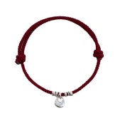 SATN122100023 S925純銀新中式銀坨坨紅繩手鏈女輕奢小眾精致手繩高級感新年禮物