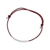 SATN122100027 S925純銀小圓環手繩女簡約小眾設計時尚手工編織手鏈氣質疊戴手飾