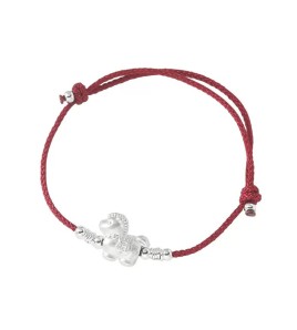 SATN122100028 S999足銀馬年馬上有錢盤纏紅繩手鏈女小眾輕奢氣質本命年百搭手串