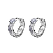 SATN122E100008 S925純銀韓版個性高級感滴釉耳環女生小眾不規則獨特耳扣氣質耳飾