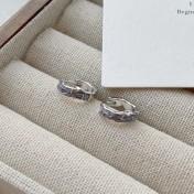 SATN122E100008 S925純銀韓版個性高級感滴釉耳環女生小眾不規則獨特耳扣氣質耳飾