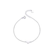 SATN122E100081 S925純銀簡約愛心手鏈女小眾設計輕奢氣質手環高級感新款桃心手飾