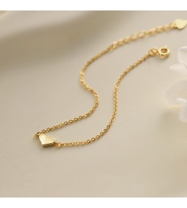 SATN122E100081 S925純銀簡約愛心手鏈女小眾設計輕奢氣質手環高級感新款桃心手飾