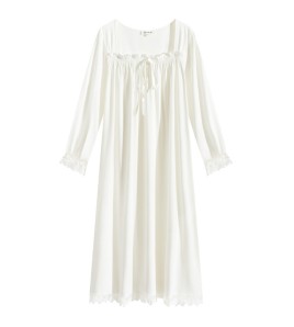 TCLN122100007 長袖睡裙女春秋宮廷風公主復古蕾絲甜美長款家居服寬松大碼睡衣