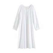 TCLN122100009 睡裙女春秋長袖長裙家居服法式復古宮廷休閑寬松大碼公主睡衣