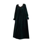 TCLN122100011 長袖加絨睡裙女冬宮廷風長裙保暖紅色絨睡衣外穿寬松大碼家居服春