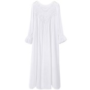 TCLN122100014 長袖睡裙女秋冬長裙甜美公主家居服寬松大碼宮廷風長款睡衣春秋