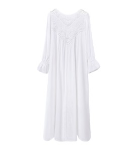 TCLN122100014 長袖睡裙女秋冬長裙甜美公主家居服寬松大碼宮廷風長款睡衣春秋