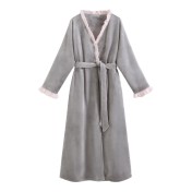 TCLN122100023 絨睡袍少女秋冬加厚浴袍長款甜美性感法式公主長款睡衣保暖家居服