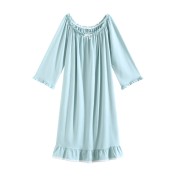 TCLN122100028 法式春秋長款睡衣少女長袖薄款寬松大碼家居服睡裙