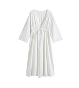 TCLN122100134 Pajamas new palace style retro princess spring and autumn long-sleeved long skirt home wear sexy women's lace nightgown