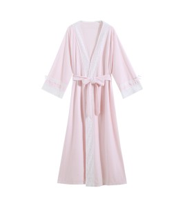 TCLN122100142 Nightgown for girls autumn and winter thick velvet warm and sweet French princess long-sleeved pajamas dressing gown bathrobe