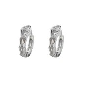 SATN122E100131 S925純銀簡約個性滿鉆蛇形耳扣女氣質小眾設計冷淡風耳環時尚耳飾