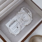 925純銀氣質輕奢珍珠飾品小眾設計時髦戒指耳釘項鏈手鏈組合套裝