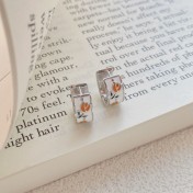 SATN122E100155 S925純銀郁金香花朵耳環女氣質溫柔明星同款耳釘小眾高級感耳扣