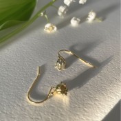 SATN122E100299 S925純銀鈴蘭花耳鉤女小眾設計高級感氣質耳環簡約輕奢耳釘耳飾