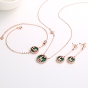 SATN122E100350 一鹿有你鑲鉆S925純銀項鏈女森系麋鹿角情人節日韓學生簡約套裝