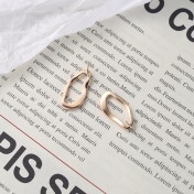 SATN122E100368 時尚S925純銀韓國氣質簡約不規則長款耳環歐美風幾何個性耳釘女