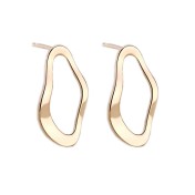 SATN122E100368 時尚S925純銀韓國氣質簡約不規則長款耳環歐美風幾何個性耳釘女