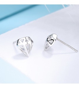 SATN122E100376 S925純銀潮流創意鉆石耳釘新款韓版小眾耳飾女生飾品