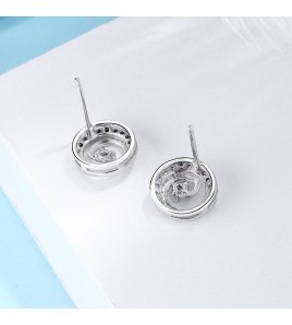 SATN122E100378 新款潮925銀耳釘女韓國鑲鉆簡約氣質ins耳飾耳環