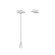 SATN122E100382 S925純銀海鷗耳墜女氣質森系耳飾不對稱時尚耳釘簡約耳環地攤