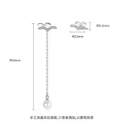 SATN122E100382 S925純銀海鷗耳墜女氣質森系耳飾不對稱時尚耳釘簡約耳環地攤