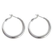 HELN124100014 2025年圓形幾何百搭耳圈高級感時尚素圈耳環女輕奢小眾設計感耳飾