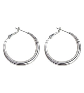 HELN124100014 2025年圓形幾何百搭耳圈高級感時尚素圈耳環女輕奢小眾設計感耳飾