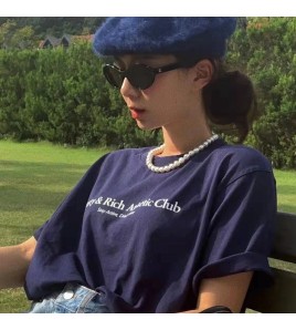 HELN124100041 珍珠項鏈 輕奢法式復古鎖骨鏈新款 高級感頸鏈