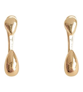 HELN124100045 輕奢風~極簡約一款兩戴925銀針鍍14K水滴耳釘氣質耳飾