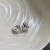 HELN124100233 甜酷風不規則凹凸面幾何耳扣簡約氣質百搭個性飾品女