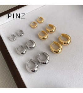 HELN124100274 18K加厚高級感法式輕奢氣質耳扣包金質感耳飾女