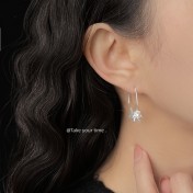 HELN124100310 小眾設計感啞光臘腸狗耳圈萌趣可愛時尚百搭耳環小眾飾品